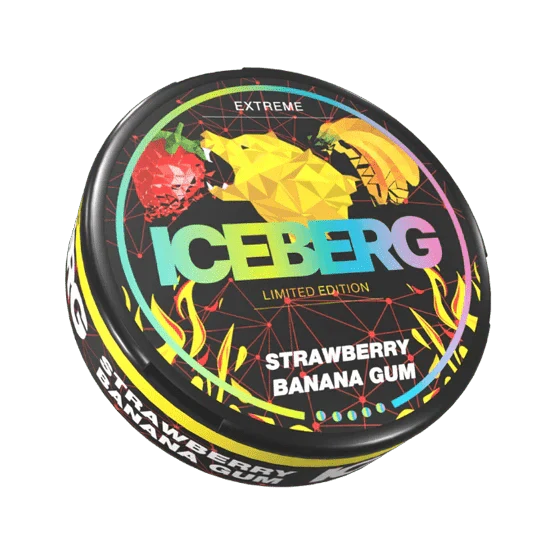 iceberg strawberry banana gum - 50mg nicotine pouches