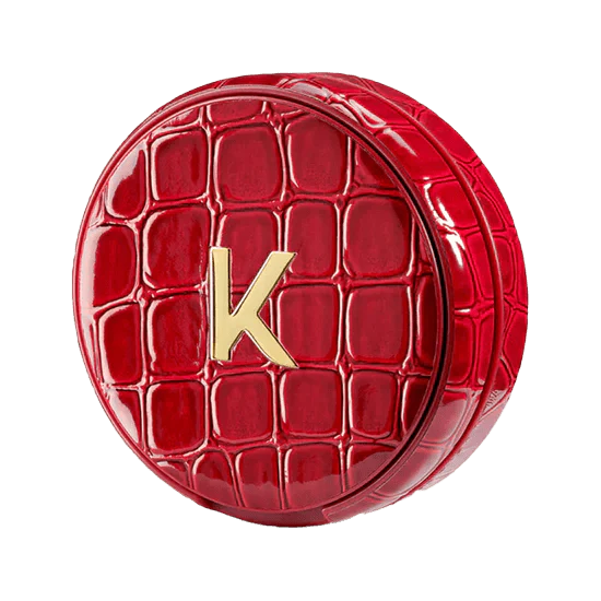 edgy kelly white rebel kelly refill can with a bold red crocodile-textured design.