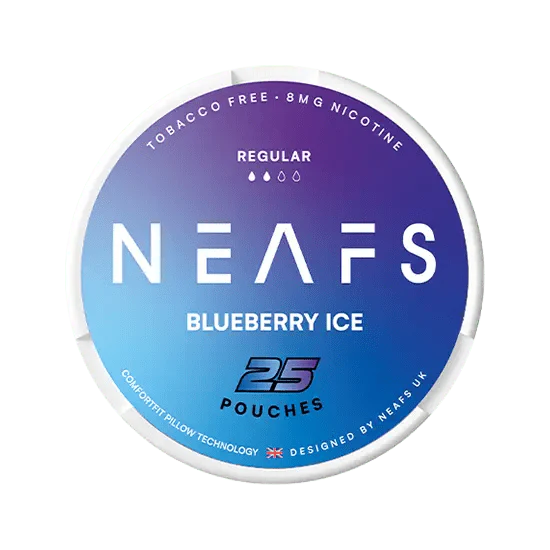 neafs blueberry ice nicotine-free nicotine pouches