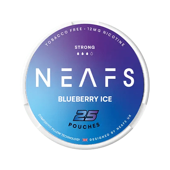 neafs blueberry ice strong nicotine-free nicotine pouches
