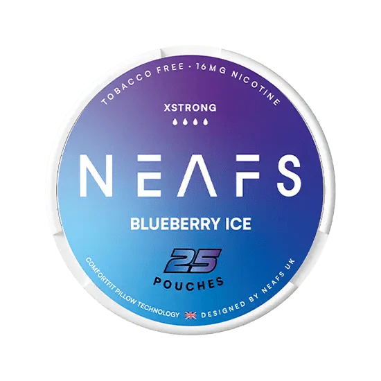 neafs blueberry ice xstrong nicotine-free nicotine pouches