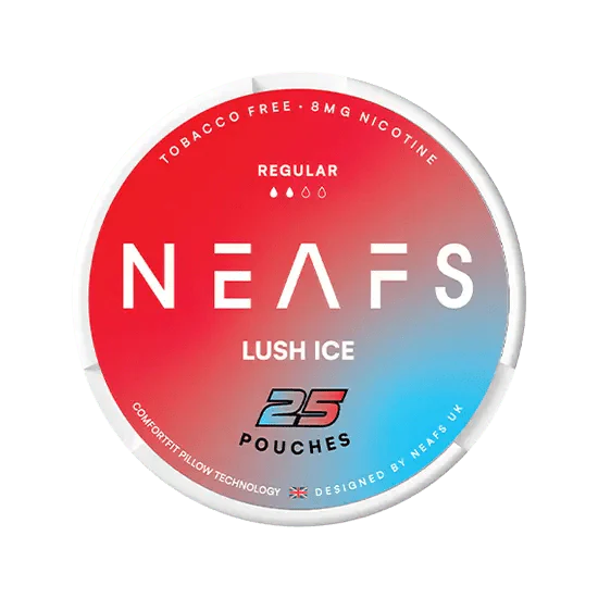 neafs lush ice nicotine-free nicotine pouches