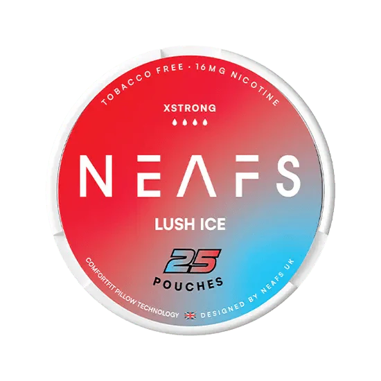 neafs lush ice xstrong nicotine-free nicotine pouches