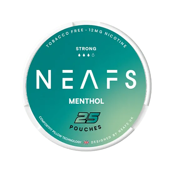 neafs menthol strong nicotine-free nicotine pouches