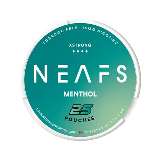 neafs menthol xstrong nicotine-free nicotine pouches