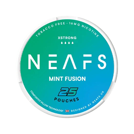 neafs mint fusion xstrong nicotine-free nicotine pouches