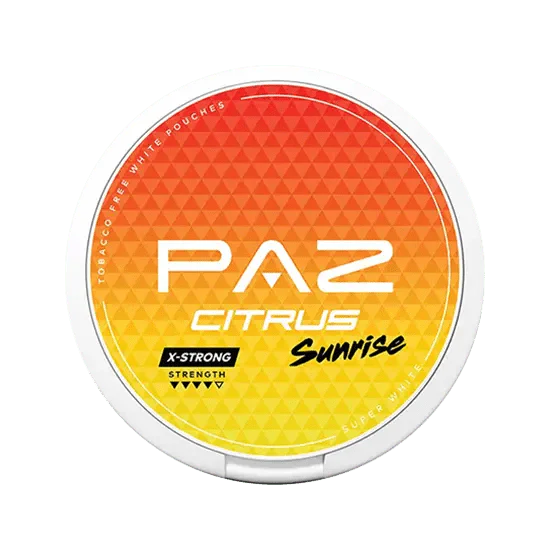 paz citrus sunrise x strong nicotine pouches
