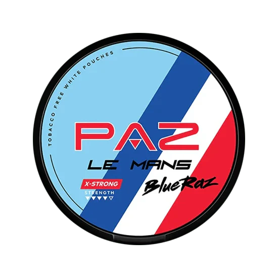 paz le mans blue raz nicotine pouches