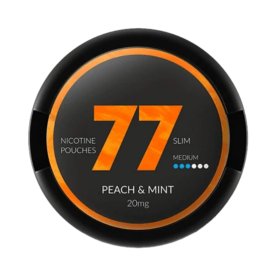 77 peach mint - 20mg/g nicotine pouches