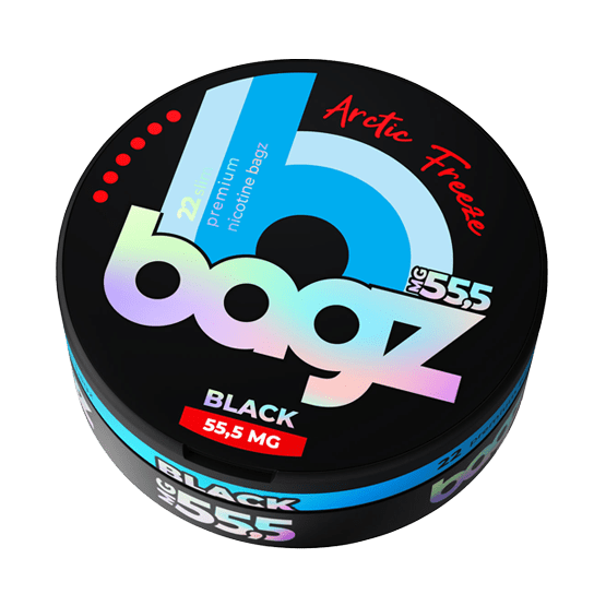 bagz arctic freeze black 55.5mg nicotine pouches