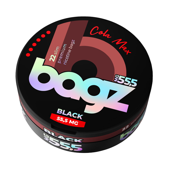 bagz cola max black 55.5mg nicotine pouches