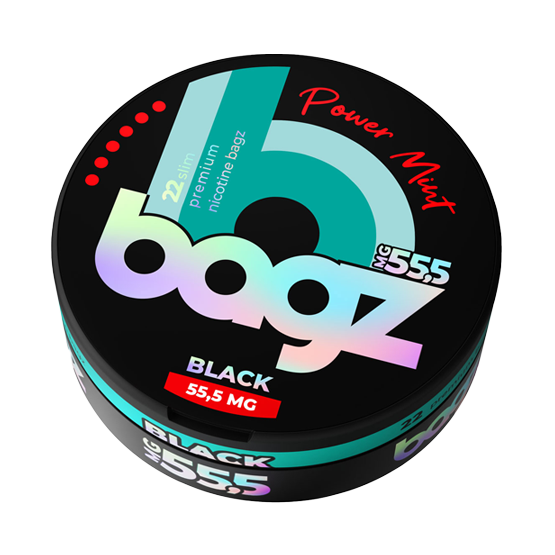 bagz power mint black 55.5mg nicotine pouches