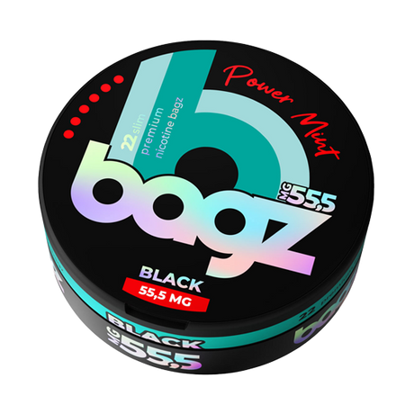 bagz power mint black 55.5mg nicotine pouches