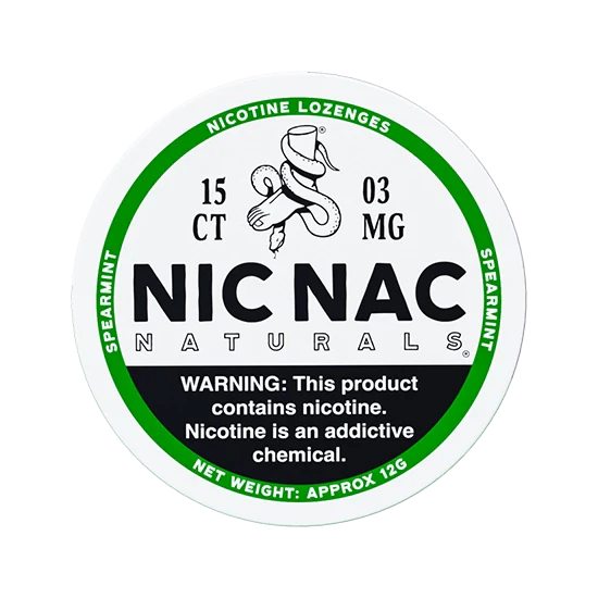 NIC NAC Spearmint - 3 mg Nicotine Lozenges