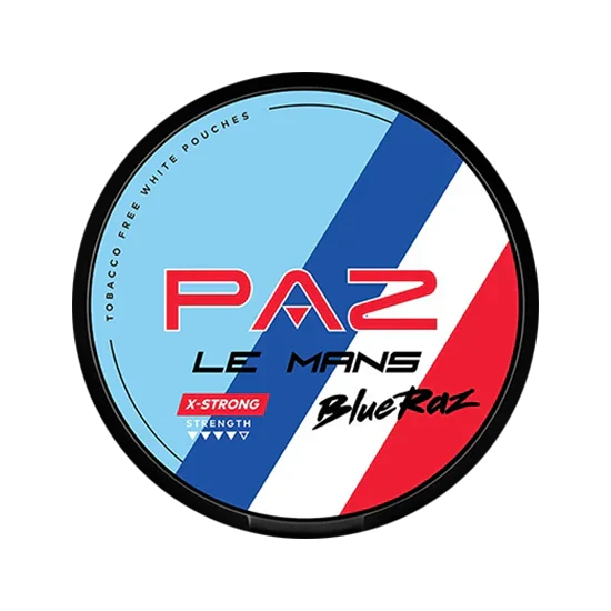 paz le mans blue raz nicotine pouches