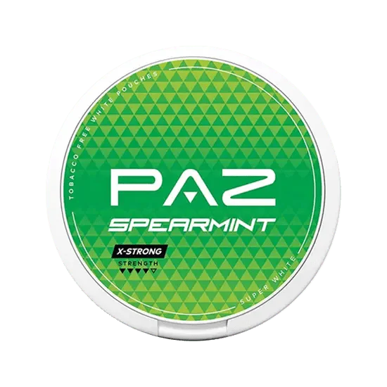 paz spearmint x strong nicotine pouches