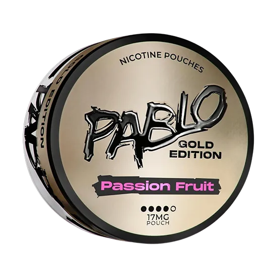 pablo passion fruit – gold edition nicotine pouches 17mg