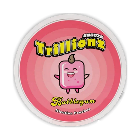 snooze trillionz bubblegum nicotine pouches