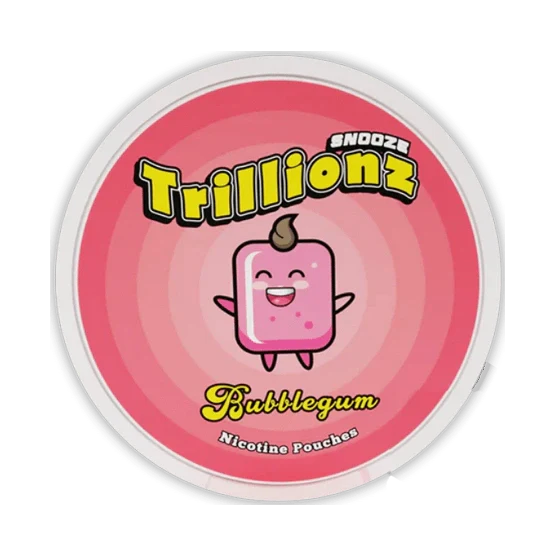 snooze trillionz bubblegum nicotine pouches