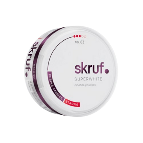 skruf purple cassice strong nicotine pouches