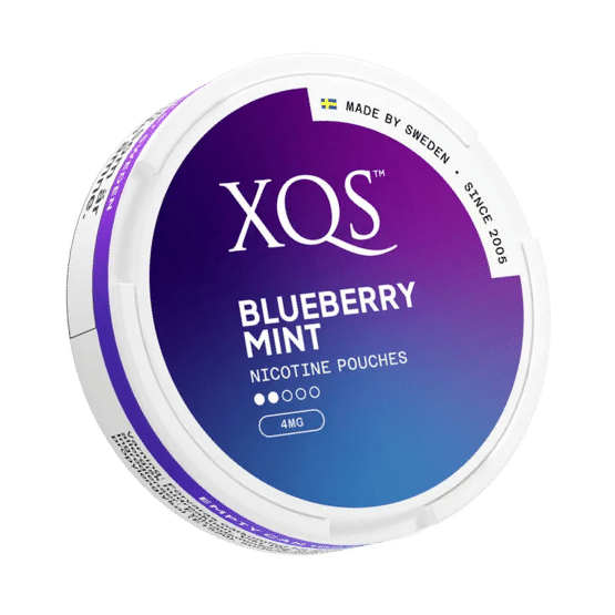 xqs blueberry mint - 4mg (light) nicotine pouches