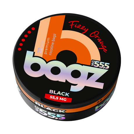 bagz fizzy orange black 55.5mg nicotine pouches